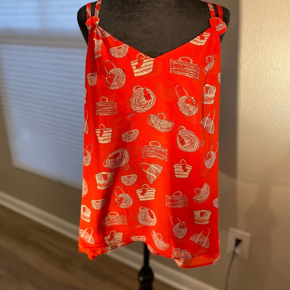 CAbi 5624 Red Nantucket Cami
